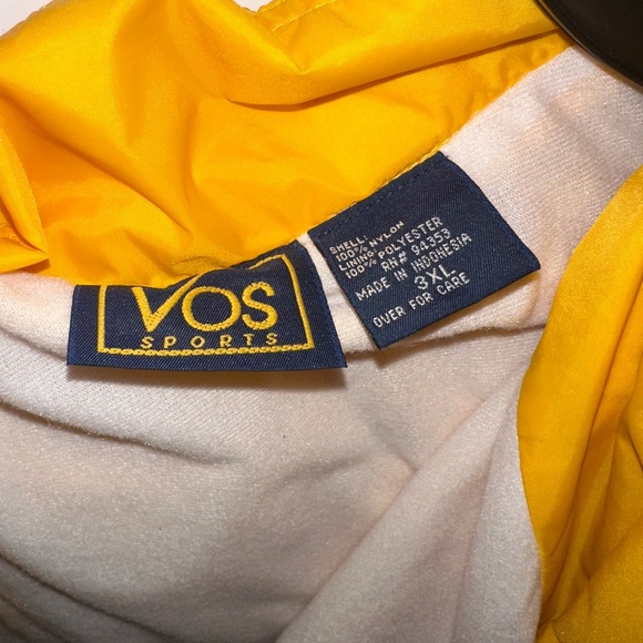 VOSSPORTSWEAR Unisex Full Zipper Taffeta Nylon Tracksuit Set - YELLOW Size 3XL. - Picture 4 of 12